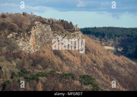 Vista del Kinnoull Hill da Maddalena Hill, Perth, Scotland, Regno Unito. Foto Stock