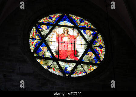 Interno della cattedrale di Basilea Munster, la città di Basilea, il Cantone di Basilea Città, Svizzera, Europa Foto Stock