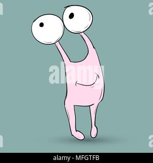 Funny monster. Adatto per bambini storie e racconti. Illustrazione Vettoriale Illustrazione Vettoriale
