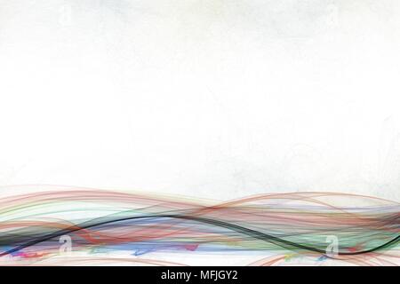Abstract multicolori le onde e i tratti di pennello sfondo con copia spazio sulla parte superiore Foto Stock