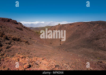 Il cratere vulcanico Samara montagna nel Parco Nazionale del Teide, Tenerife, Isole canarie, Spagna. Foto Stock