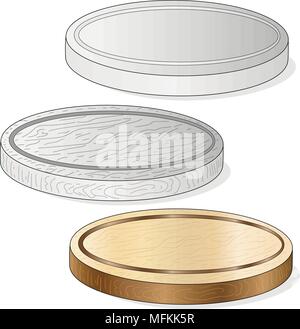 Cucina Cucina board isolato su uno sfondo bianco Illustrazione Vettoriale