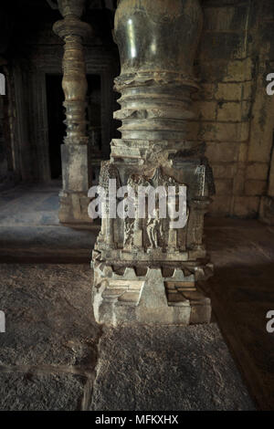 DAMBAL, nello stato di Karnataka, India. Doddabasappa Tempio. Foto Stock