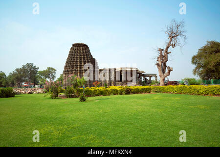 DAMBAL, nello stato di Karnataka, India. Doddabasappa Tempio. Foto Stock