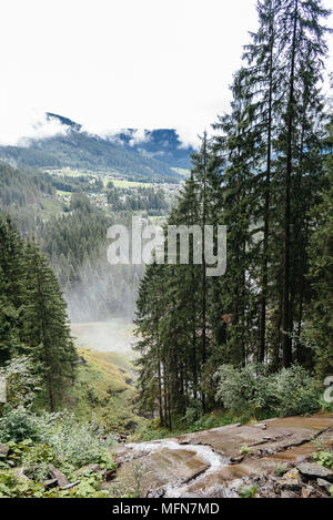 Cascate di Krimml nel Parco Nazionale degli Alti Tauri in Austria Foto Stock