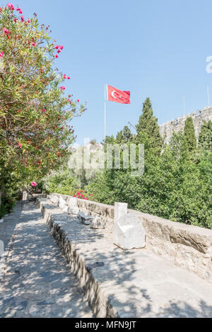 Vista dell antico castello antico di San Pietro o il Castello di Bodrum a Bodrum,Turchia. Foto Stock