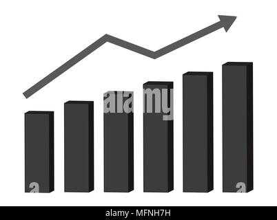 Lo sviluppo grafico con grafici a barre Illustrazione Vettoriale