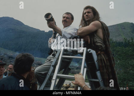 Braveheart USA Direttore : Mel Gibson Giovanni Caselli, Mel Gibson foto di ripresa Foto Stock