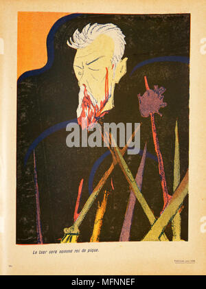 Le previsioni per il 1906. Tsar Nicholas II (1868-1919) sarà chiamato re del luccio. Da 'L'assiette au Beurre", Parigi, 20 gennaio 1906. Foto Stock