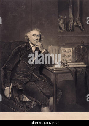 John Hunter (1728-1793) Scottish anatomista e fisiologo e chirurgo che ha applicato il metodo scientifico alla medicina. Foto Stock