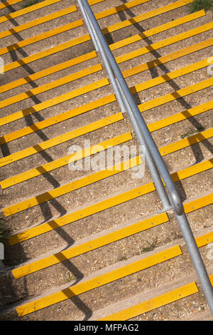 Modelli di passo a Mudeford Hengistbury Head, Christchurch, Inghilterra. Foto Stock