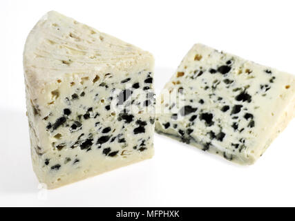 Francese chiamato formaggio Roquefort, formaggio di latte di pecora Foto Stock