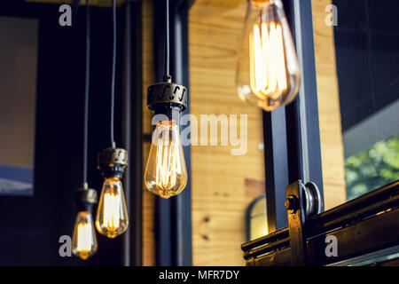 Vintage di tungsteno incandescente lampadine Foto Stock