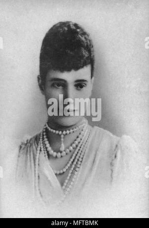 Ritratto di Maria Feodorovna , dowager imperatrice di Russia ( 1847 - 1928 ) - anonimo fotografia Foto Stock