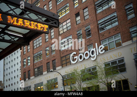 Google presso la sede centrale nel quartiere di Chelsea di New York martedì, 24 aprile 2018. (© Richard B. Levine) Foto Stock