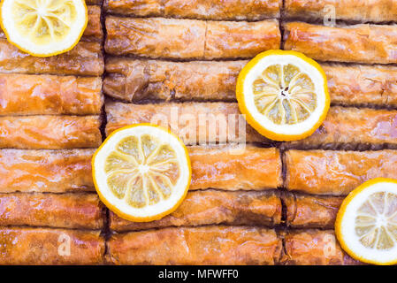 Accendi il baklava torte da sopra Foto Stock