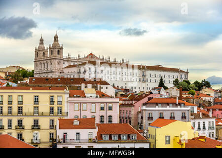 Vista del Monastero di São Vicente de Fora a Lisbona Foto Stock