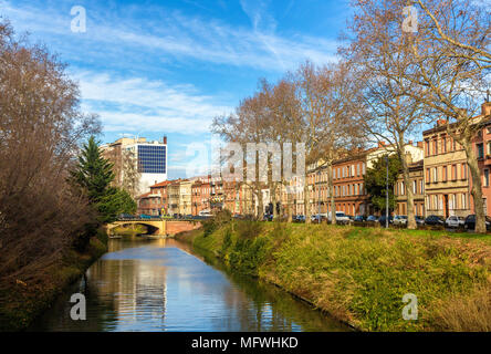 Canal du Midi in Toulouse - Francia Foto Stock