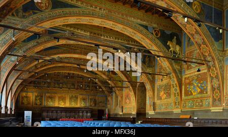 Perugia, Umbria, Italia, sala dei notari Foto Stock