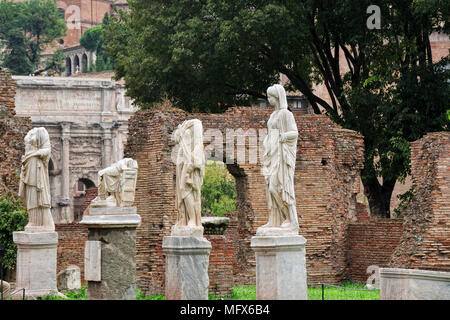 Casa delle Vestali, Foro Romano. Roma, Italia Foto Stock