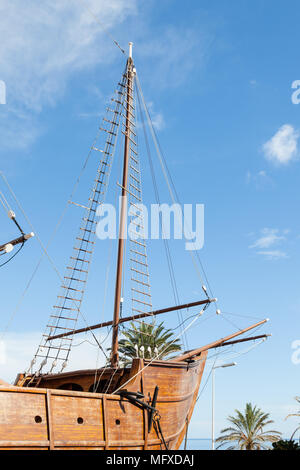 Un museo navale in una ricostruzione di una nave in Santa Cruz de La Palma. Il museo, una replica di uno di Colombo La Caravelle. Foto Stock