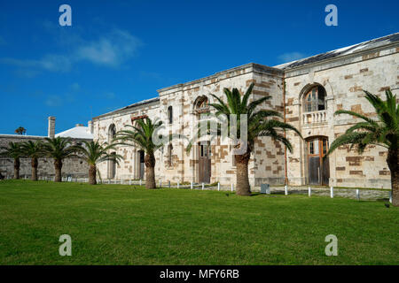 Il Barileria edifici presso il Royal Naval Dockyard, Bermuda. Foto Stock