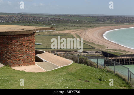 Seaford bay da Newhaven Fort in East Sussex Foto Stock