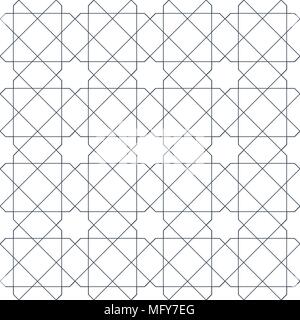 Intrecciano moderno tracciato, basata sul tradizionale orientale modelli arabo. Seamless sfondo vettoriale. Facile per ricolorare. Arabesque disegno geometrico. Trad Illustrazione Vettoriale