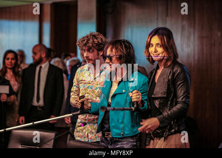 L'Italia. 26 apr, 2018. Presentazione e Conferenza Stampa del Concertone 1° Maggio di p.zza S: Giovanni a Viale Mazzini sede RAI di Roma/Gianna Nannini@danielafranceschelliPH/PacificPressAgency conferenza stampa del concertone del 1 maggio di piazza San Giovanni eseguita nella sede Rai di Viale Mazzini. Credito: Daniela Franceschelli/Pacific Press/Alamy Live News Foto Stock