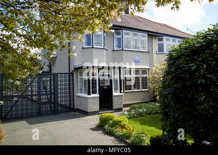 John Lennons casa d'infanzia mendips 251 melove avenue liverpool merseyside inghilterra regno unito Foto Stock