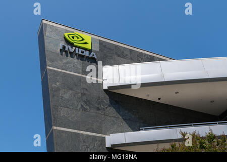 Santa Clara, California, Stati Uniti d'America - 26 Aprile 2018: NVDIA Corporation, sede nella Silicon Valley. NVDIA Corporation è una tecnologia americana compagnia, Foto Stock