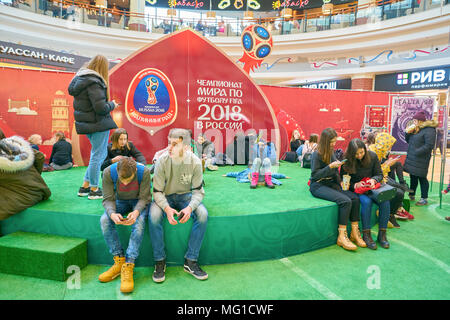 KALININGRAD, RUSSIA - circa marzo, 2018: installazione in Europa centro commerciale nella regione di Kaliningrad. Foto Stock