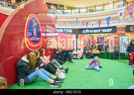 KALININGRAD, RUSSIA - circa marzo, 2018: installazione in Europa centro commerciale nella regione di Kaliningrad. Foto Stock