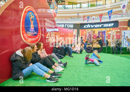 KALININGRAD, RUSSIA - circa marzo, 2018: installazione in Europa centro commerciale nella regione di Kaliningrad. Foto Stock