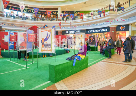 KALININGRAD, RUSSIA - circa marzo, 2018: installazione in Europa centro commerciale nella regione di Kaliningrad. Foto Stock