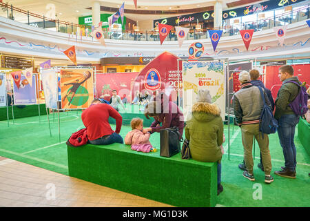 KALININGRAD, RUSSIA - circa marzo, 2018: installazione in Europa centro commerciale nella regione di Kaliningrad. Foto Stock