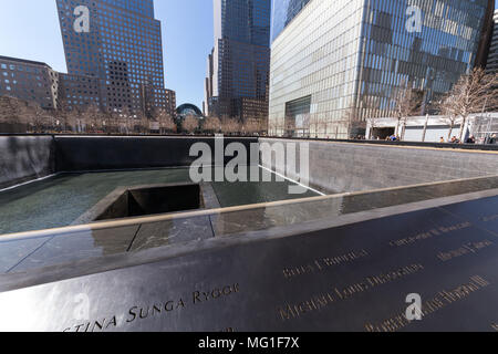 WTC Memorial e la Freedom Tower Foto Stock