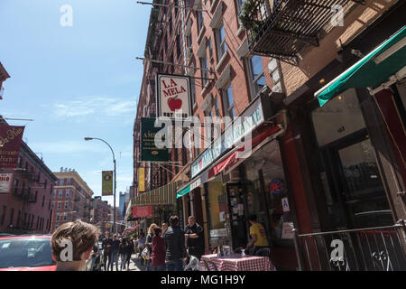 La Mela ristorante italiano a Little Italy, NYC Foto Stock