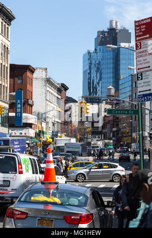 Occupato Canal St, Manhattan - New York City Foto Stock