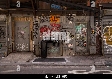 Graffiti di strada nella città di New York Foto Stock