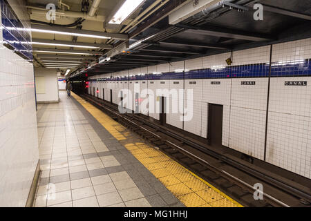 Canal Street Subway Station,Manhattan NYC Foto Stock