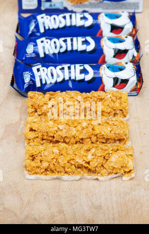 Kelloggs Frosties barrette di cereali Foto Stock