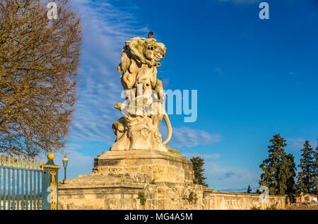 Statua presso la Promenade du Peyrou a Montpellier, Francia Foto Stock