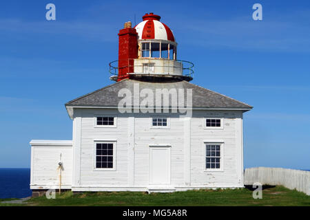 Capo Faro lancia sito storico nazionale, Saint Johns, Terranova, Canada. Per il Nord America è più punto est, storico faro. Foto Stock