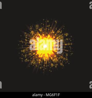 Potente esplosione brillante Illustrazione Vettoriale