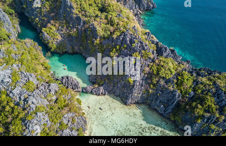 Piccola Laguna, El Nido, Filippine Foto Stock