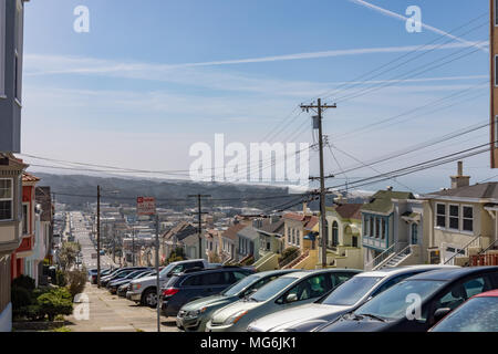 San Francisco, 45th Ave; vista alla spiaggia dell'oceano Foto Stock