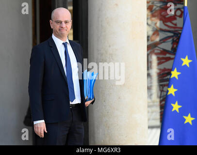 Parigi, Francia. 27 apr, 2018. Il settimanale francese riunione del gabinetto di Parigi Credito: Avenir foto/Alamy Live News Foto Stock