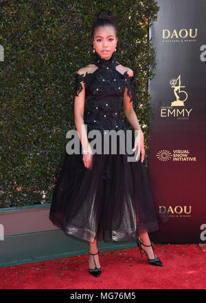 Pasadena, CALIFORNIA, Stati Uniti. 27 aprile 2018. 27 aprile 2018 - Pasadena, California - Navia Robinson. 45° Annual Daytime Creative Arts Emmys Awards tenutosi presso il Pasadena Civic Center. Credito fotografico: Birdie Thompson/AdMedia Foto Stock