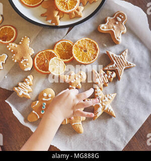 Natale MIELE Biscotti con arancia Foto Stock